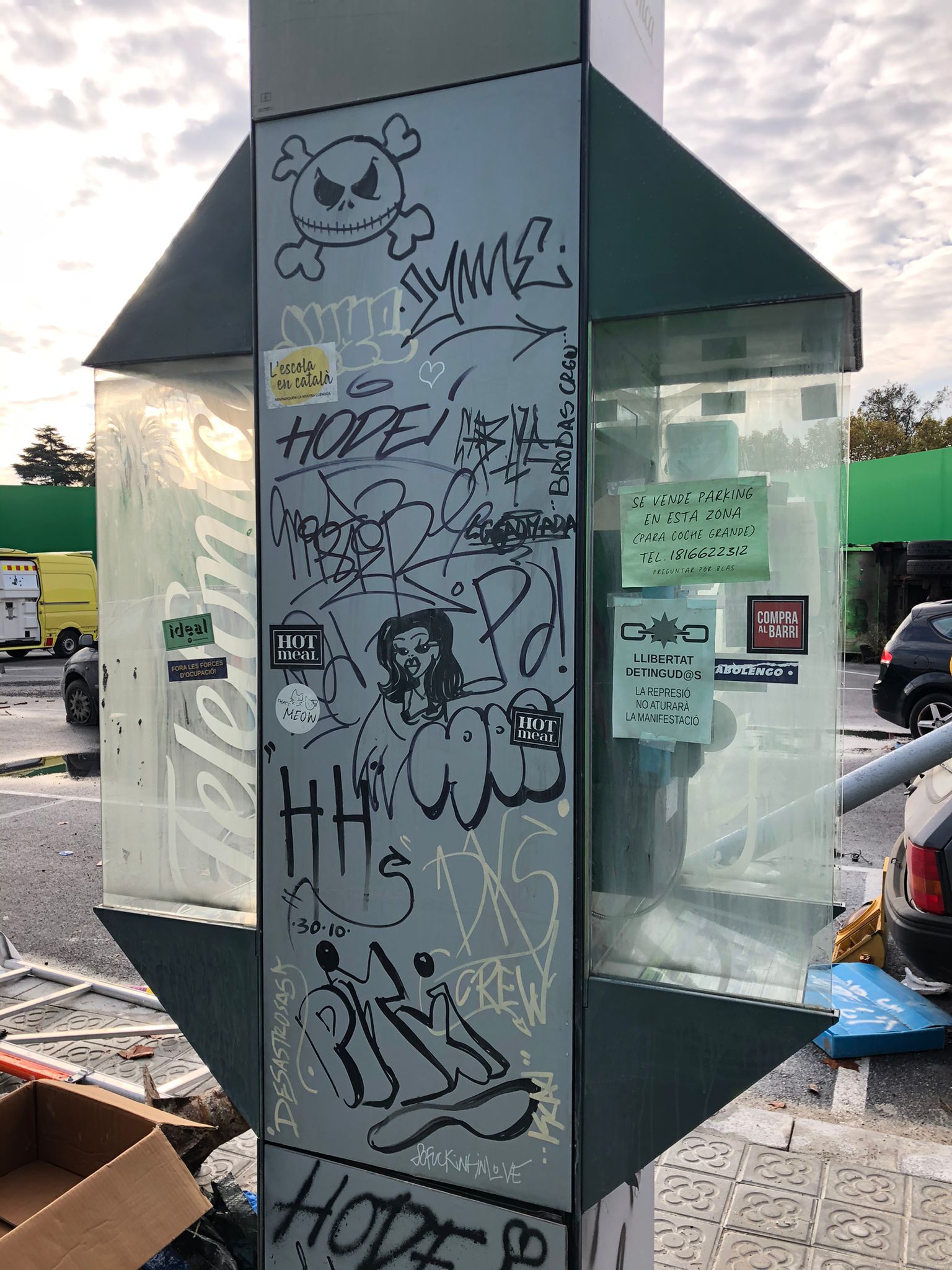 cabina telefono española doble telefono 1u.